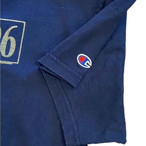 Vintage 1996 Olympics Champion T-shirt in a size extra-large navy short sleeve. - Picture 3 of 7